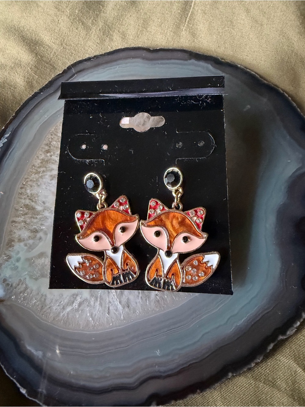 Maurice’s fox dangle earrings